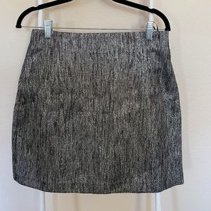 H&M Silver Metallic Mini Skirt Size 10